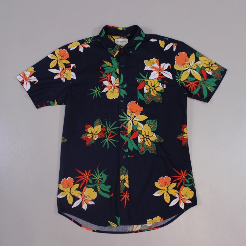 Obey Tourist Woven Short Sleeve Shirt - Tropical - Men’s Large